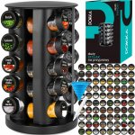 POKKA Stojan na koření kovový černý s 20 kořenkami – Zboží Dáma