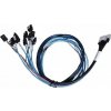 PC kabel ARECA int. SlimlineSAS x8 SFF-8654 straight to 8x SATA cable, 1m
