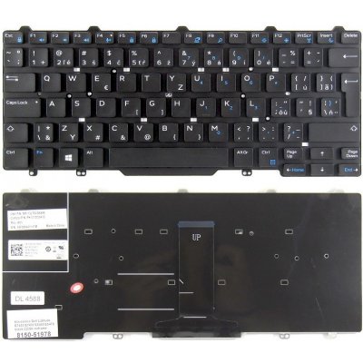 česká klávesnice pro notebook Dell Latitude 3340 3350 E5450 E5470 E7450 E7470 černá CZ/SK noframe