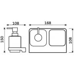 NIMCO Maya Dávkovač s pohárkem na kartáčky MA 2905831C-26 – Zboží Mobilmania