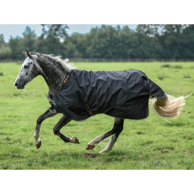 Bucas Výběhová deka Irish Turnout Big Neck black gold – Sleviste.cz