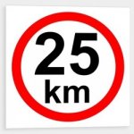 OSTATNÍ Samolepka omezení rychlosti 25 km ( 150 mm ) – Sleviste.cz