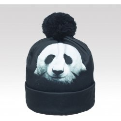 Čepice Černá Beanie s bambulí Panda Cixi F29622 čepice - Nejlepší Ceny.cz