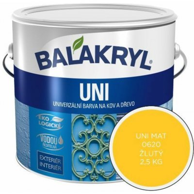 Balakryl Uni mat 2,5 kg žlutý – Hledejceny.cz