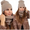 Čepice Fashionweek dámská čepice a šála cashmere touch S2204 Capuccino