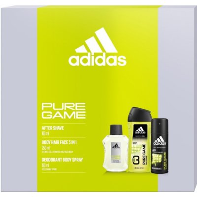 Adidas Pure Game voda po holení 100 ml + deospray 150 ml + sprchový gel 250 ml dárková sada