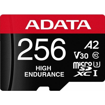 Adata High Endurance Micro SD 256GB AUSDX256GUI3V30SHA2-RA1 – Zbozi.Blesk.cz