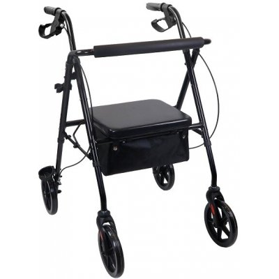 ARmedical AR-032 PRACTICAL – skládací čtyřkolové rehabilitační chodítko se sedátkem a košíkem – Zboží Dáma