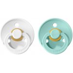 Bibs Colour přírodní kaučuk 2ks White / Mint – Zboží Mobilmania