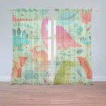Sablio Záclony Dinosauři v trávě: 2ks 150x250cm – Zboží Mobilmania