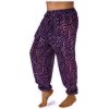 Dámské klasické kalhoty Exclusive Indické harémové kalhoty se vzorem fialovo-černé