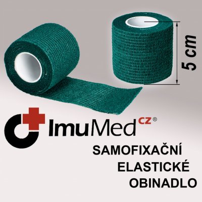 ImuMedCZ samofixační elastické obinadlo 5 cm x 4,5 m ZELENÁ