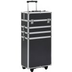 vidaXL Kosmetický kufřík na kolečkách hliník černý - 11461.91815 – Hledejceny.cz