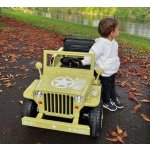 Mamido elektrický vojenský Jeep Willys 4x4 béžový – Zboží Dáma