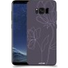 Pouzdro a kryt na mobilní telefon Samsung Pouzdro ACOVER Samsung Galaxy S8 G950F s motivem Line Flower II