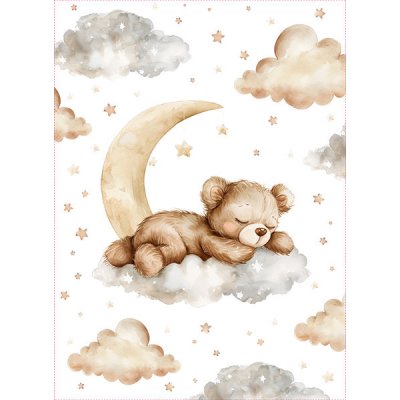 Takoy Bavlna premium NELA PANEL XL medvídek na obláčku – Hledejceny.cz