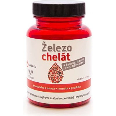 Galmed Železo chelát+vit.B9+vit.B12+vit.C 60 kapslí – Zboží Mobilmania