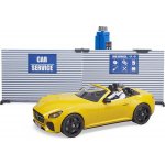 Bruder 62110 BWORLD Autodílna herní set s mechanikem a autem – Sleviste.cz