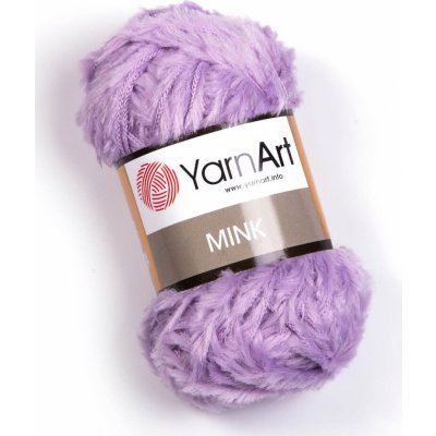 Pletací / háčkovací příze YarnArt MINK 350 světle fialová, kožešinový efekt, jednobarevná 50g/75m