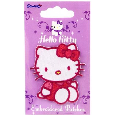Nažehlovačka Hello Kitty sedící tmavě růžová – Zboží Mobilmania