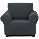 Univerzální napínací potah na křeslo -Tmavě šedý Fleece – Zboží Mobilmania
