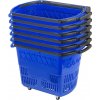 Nákupní taška a košík OEM Nákupní vozík, plastová kolečka, přenosná sada, 6 kusů Modrá