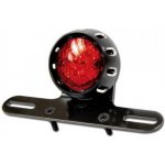 Univerzální zadní LED světlo CNC na motorku červená a černá – Zboží Mobilmania