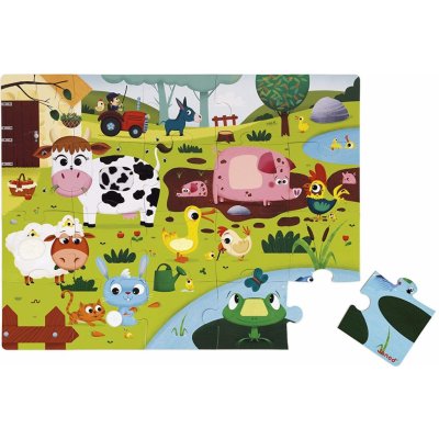 Janod hmatové puzzle Zvířátka na farmě