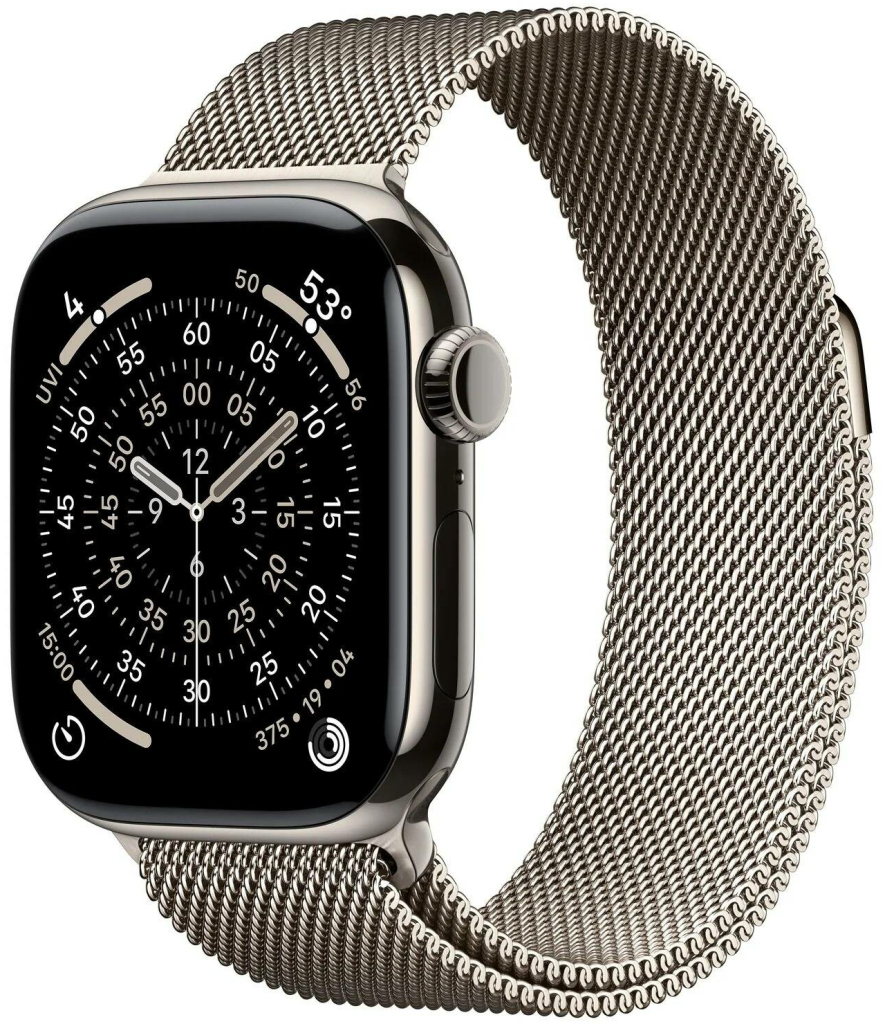 Apple Watch Series 11 GPS + Cellular 42mm Natural Titanium Case with Natural Milanese Loop MF8P4WF/A