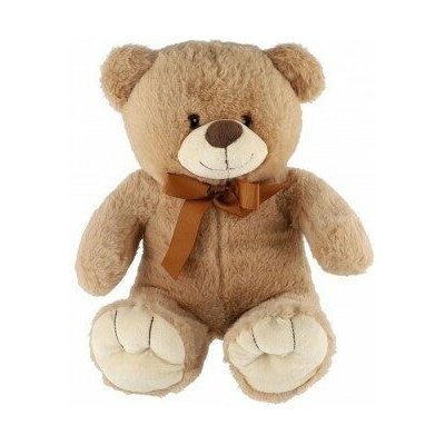 Teddies Medvěd s mašlí béžový 45 cm – Zboží Mobilmania