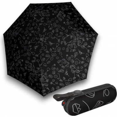 Knirps X1 Speak eko lehký skládací mini deštník černý – Zboží Mobilmania
