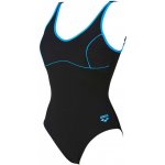 Arena Tania Clip Back One Piece Black/Turquoise – Zboží Mobilmania