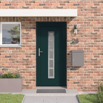 OMAXI Vchodové dveře Antracitová 98 x 200 cm PVC 787372 – Hledejceny.cz