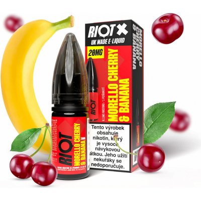 Riot X Salt Morello Cherry & Banana 10 ml 20 mg – Hledejceny.cz