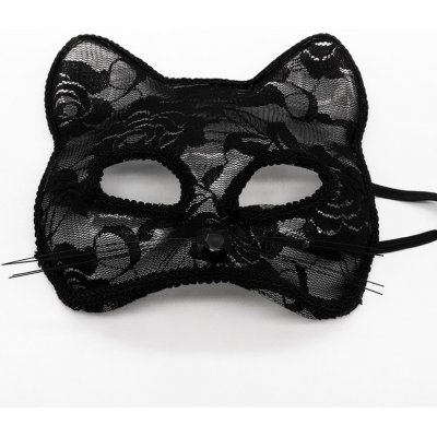 Krajková vyztužená kočičí maska