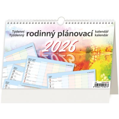 Stolní Helma Týdenní rodinný plánovací 2026 – Zboží Dáma