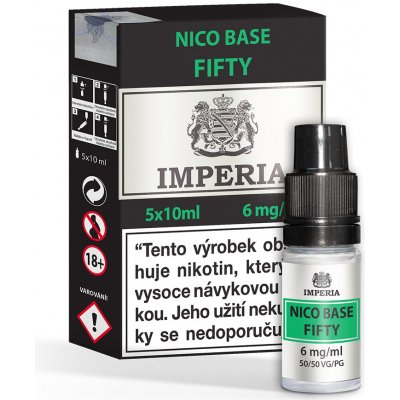 Nikotinová báze CZ IMPERIA 5x10ml PG50-VG50 6mg – Hledejceny.cz
