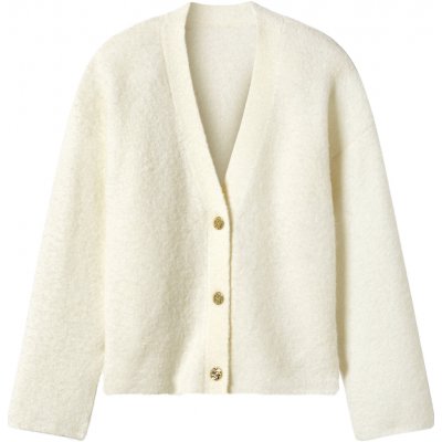 esmara Dámský pletený kardigan z buklé s podílem vlny bílá – Zboží Mobilmania