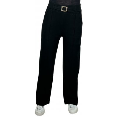 Dámské černé nadměrné zateplené kalhoty s širokými nohavicemi 01 Černá – Zbozi.Blesk.cz