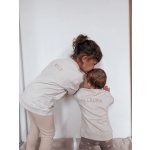 Moniel Dětská rostoucí mikina s vlastním nápisem Basic Light Beige – Zboží Dáma