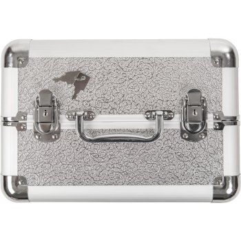 TecTake 401068 Kosmetický kufřík se 4 přihrádkami šedá umělá hmota