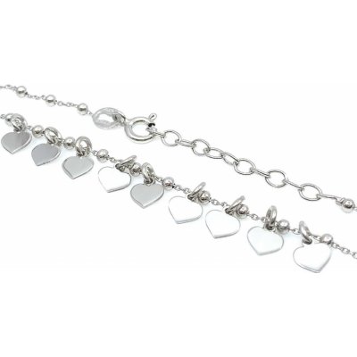 Šperky Jan Kos stříbrný náramek srdce 12119181 – Zboží Mobilmania