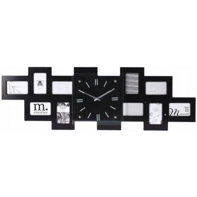 Home Styling Collection Nástěnné hodiny s 10 fotorámečky, 80 × 4 × 26 cm – Zbozi.Blesk.cz