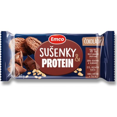 Emco Sušenky a Protein - ovesné sušenky - čokoláda, 60 g – Zboží Dáma
