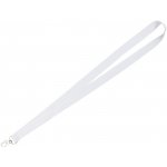 Šňůrka na krk Popruh dlouhý Jednobarevný bez spony Bílá – Sleviste.cz