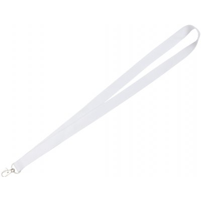 Šňůrka na krk Popruh dlouhý Jednobarevný bez spony Bílá – Sleviste.cz