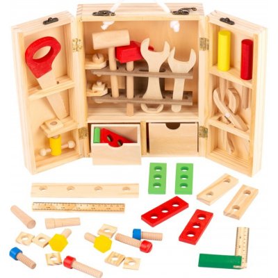 Kinderplay dřevěný box s nářadím pro děti 38ks – Hledejceny.cz