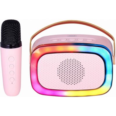Trevi XR 8A01 růžový karaoke mikrofon s em XR 8A01 P Party – Sleviste.cz