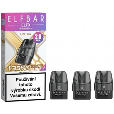 Elf Bar ELFX V2.0Cartridge 0,6 ohm 2ml 3 ks – Zboží Dáma