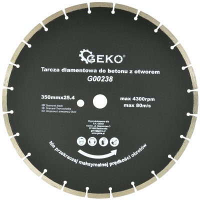 Kotouč řezný diamantový segmentový na beton 350x25,4mm GEKO G00238 – Zbozi.Blesk.cz